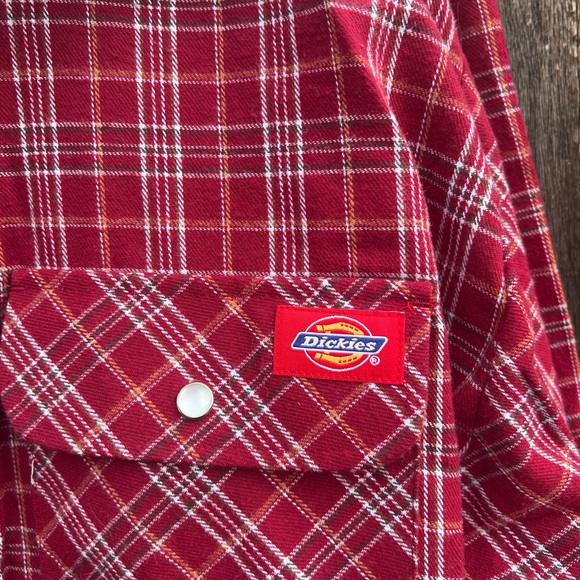 NWOT - Dickies Flannel Western Cowboy Long Sleeve Button Down Shirt - Picture 8 of 9